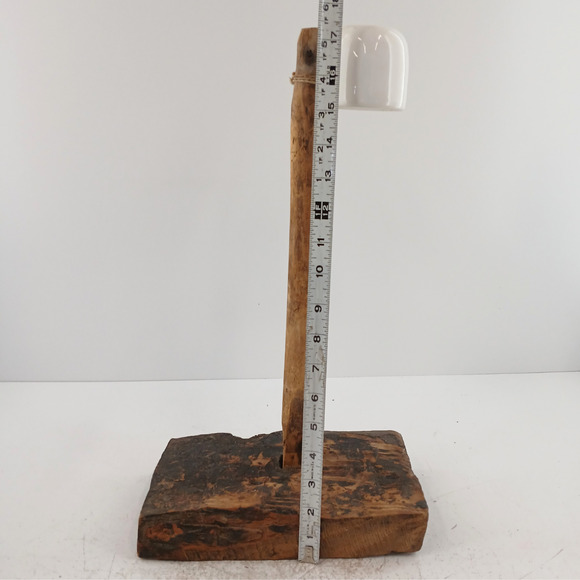 Vintage Korean Folk Art Wooden Bell Sculpture Rustic Home Decor - Picture 12 of 12